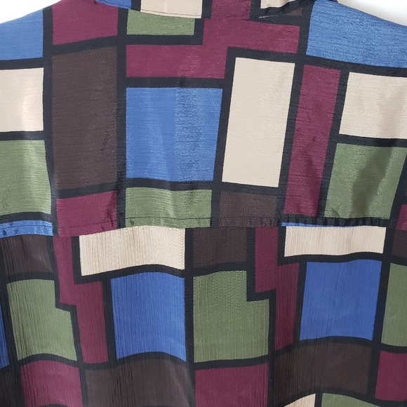 Women's Color Block Fashion Blouse Plus #77 - Picture 7 of 7